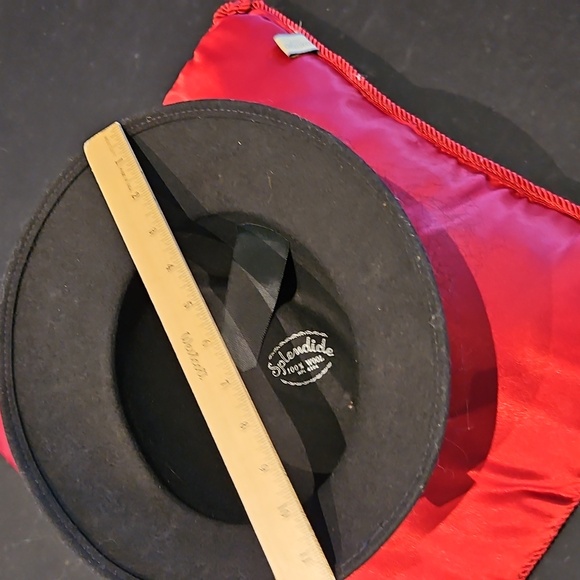 Vintage Splendide Black 100% Wool Veiled Fedora - Elegant & Timeless - Picture 11 of 15